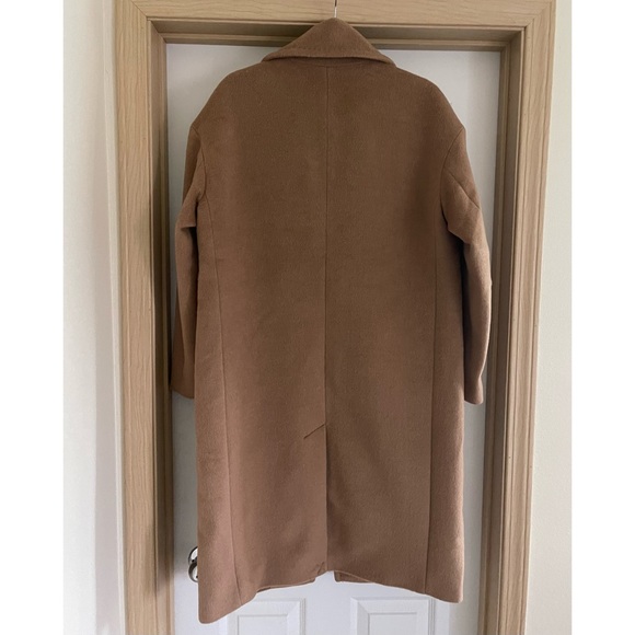 NWT Women’s Banana Republic Classic Sunday Wool Blend Camel/Tan Pea Coat Size M - Picture 8 of 8